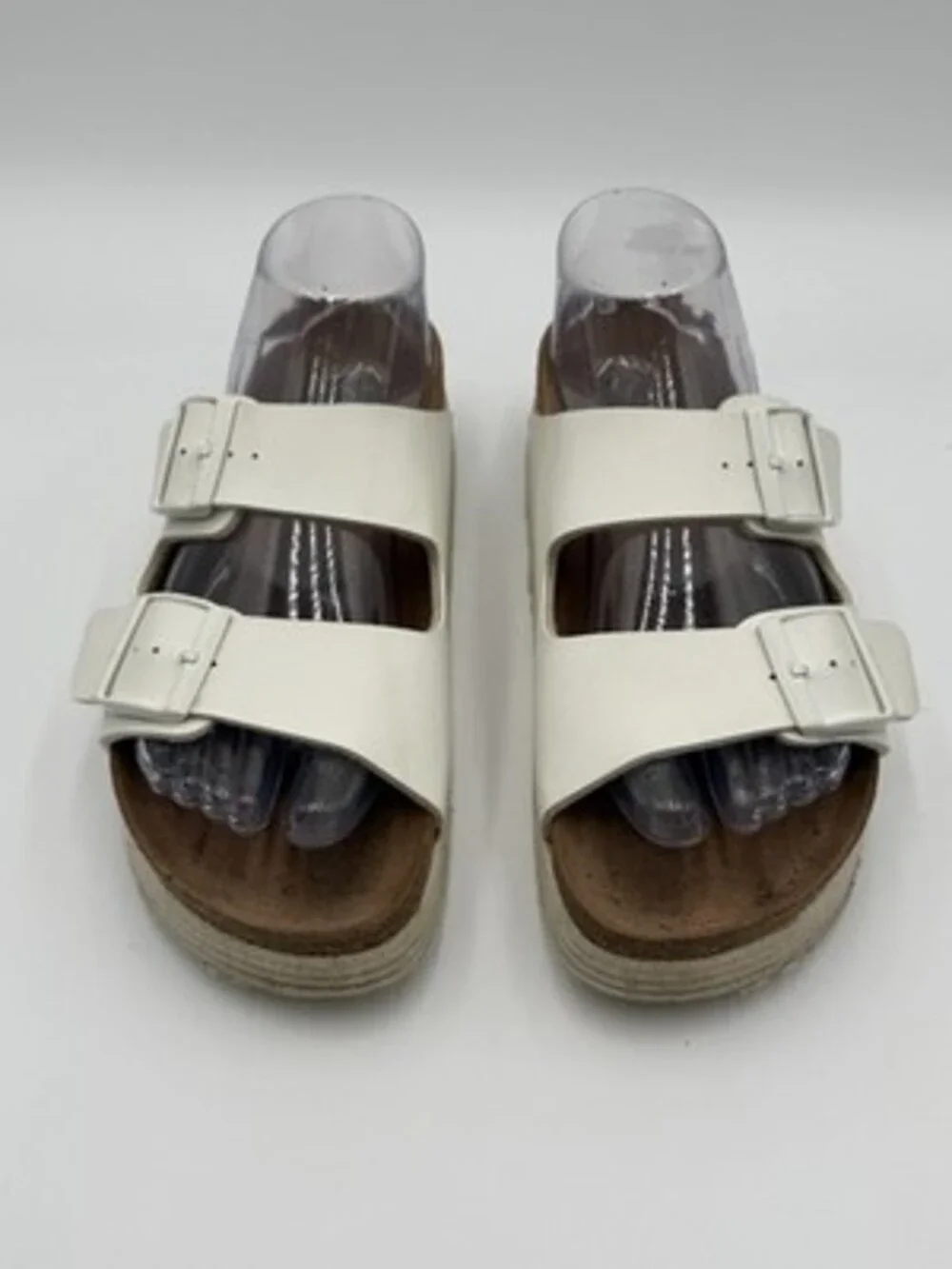 Birkenstock Papillio Sandals Womens US 8 EU 39 White Birko Slides Slip On